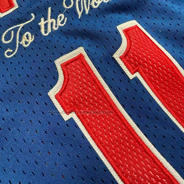 Maglia New York Knicks Jalen Brunson No 11 Mitchell & Ness Hardwood Classics Blu